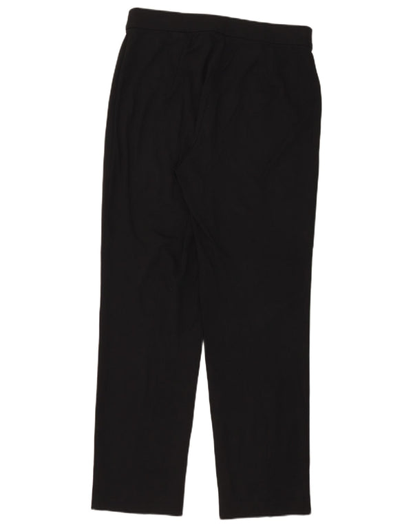Marks & Spencer ženske ravne ležerne hlače UK 14 Large W33 L31 crne