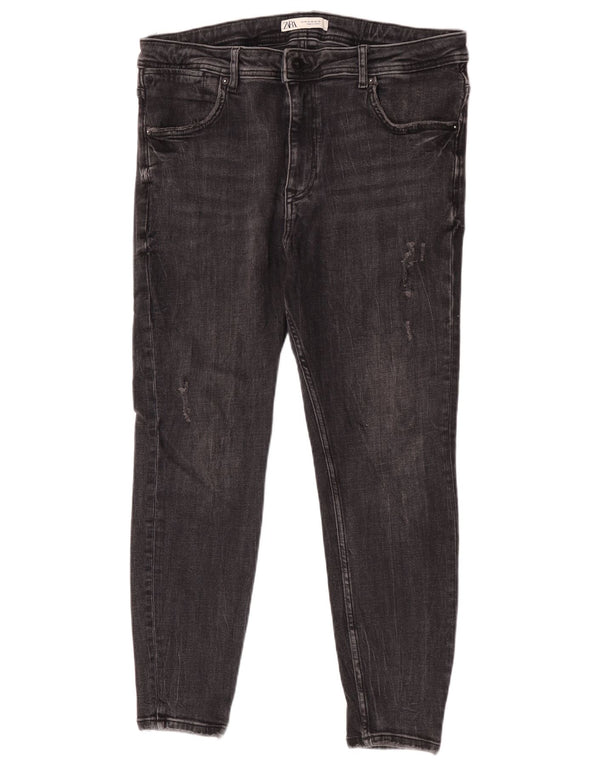 Zara ženske uske traperice EU 46 XL W36 L26 sive