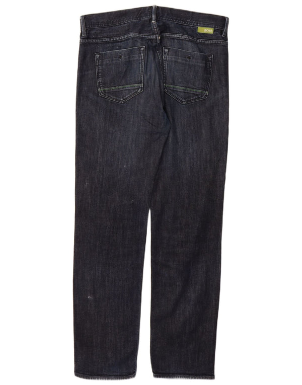 HUGO BOSS Muške ravne traperice W32 L32 tamnoplavi pamuk