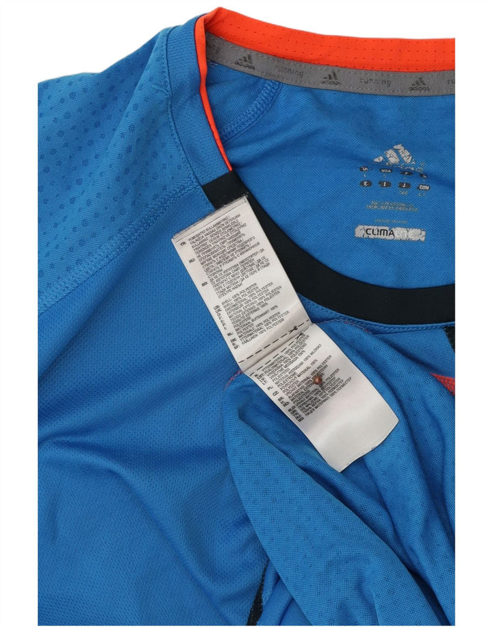 ADIDAS Muška Climalite majica kratkih rukava Veliki plavi poliester