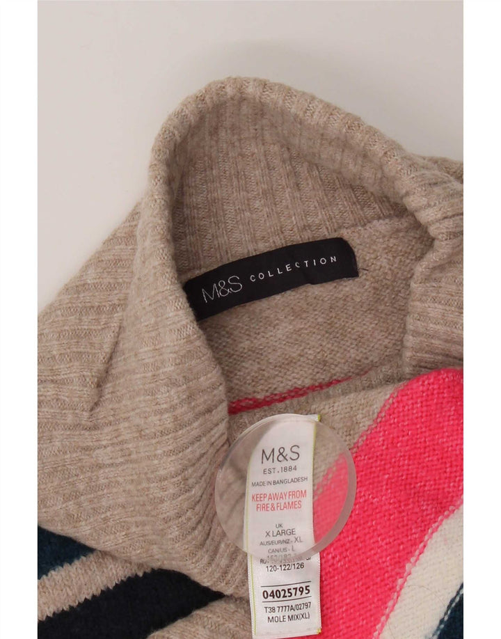 Marks & Spencer ženski pulover s rol izrezom UK 18 XL Višebojni