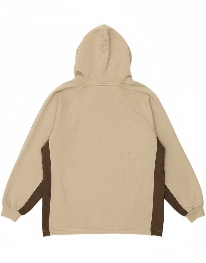 CHAMPION Mens Hoodie Jumper Medium Beige Colourblock Polyester Vintage Champion and Second-Hand Champion from Messina Hembry 
