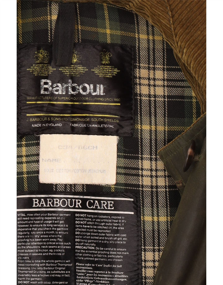 BARBOUR Ženski baloner od voštanog pamuka EU 34 XS Kaki pamuk Classic