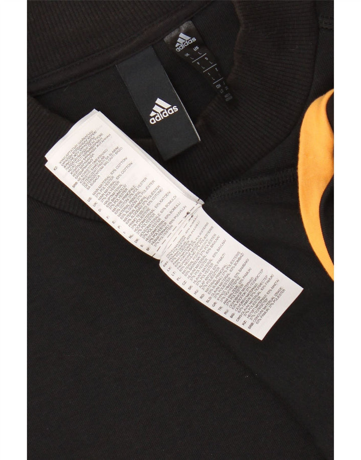 ADIDAS muški džemper s grafičkim motivima, veliki crni pamuk