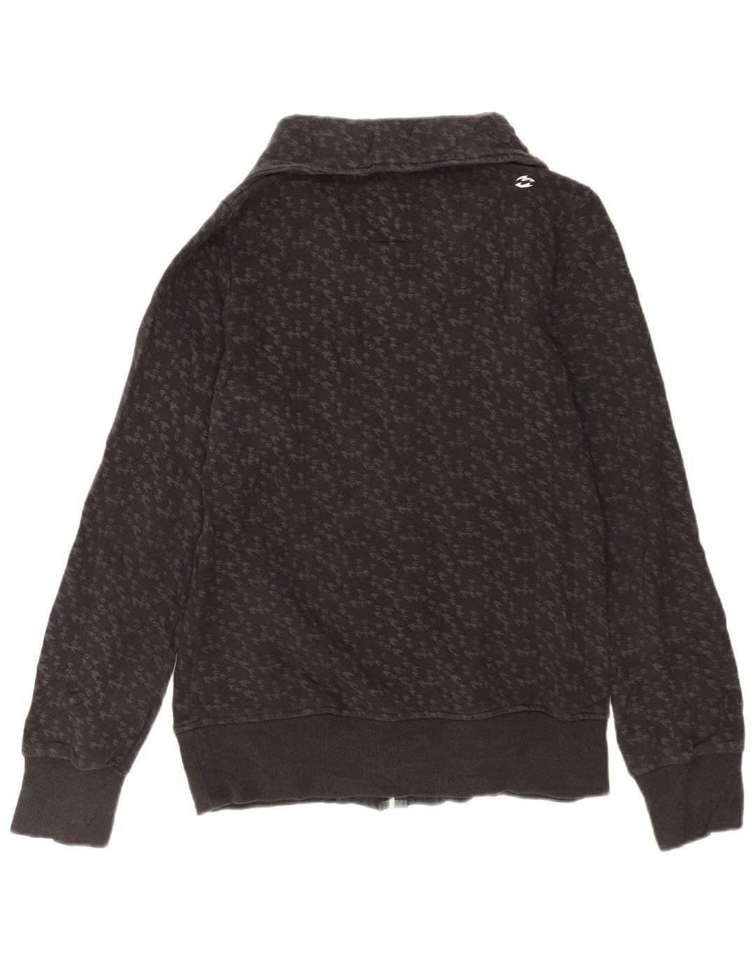 Billabong ženska gornja jakna trenirke UK 14 Large Grey Houndstooth pamuk