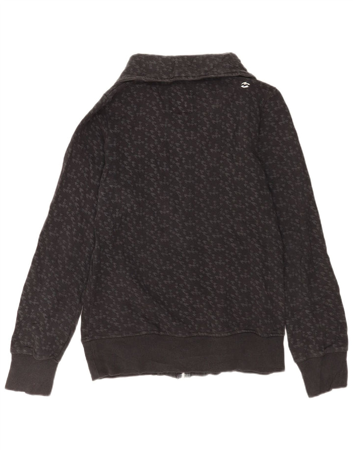 Billabong ženska gornja jakna trenirke UK 14 Large Grey Houndstooth pamuk