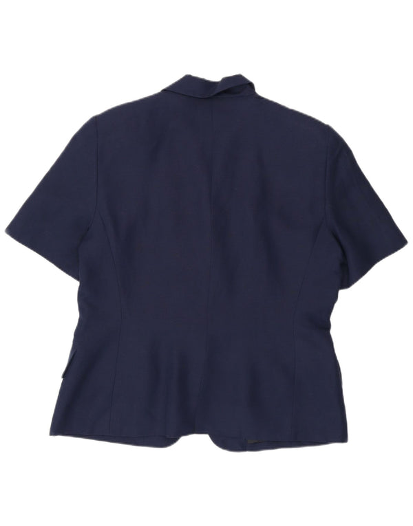 Ferre ženska jakna sako kratkih rukava 001 1 gumb UK 18 XL tamnoplava