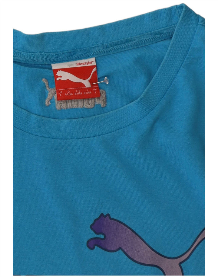 Puma muška velika plava majica s grafičkim motivima