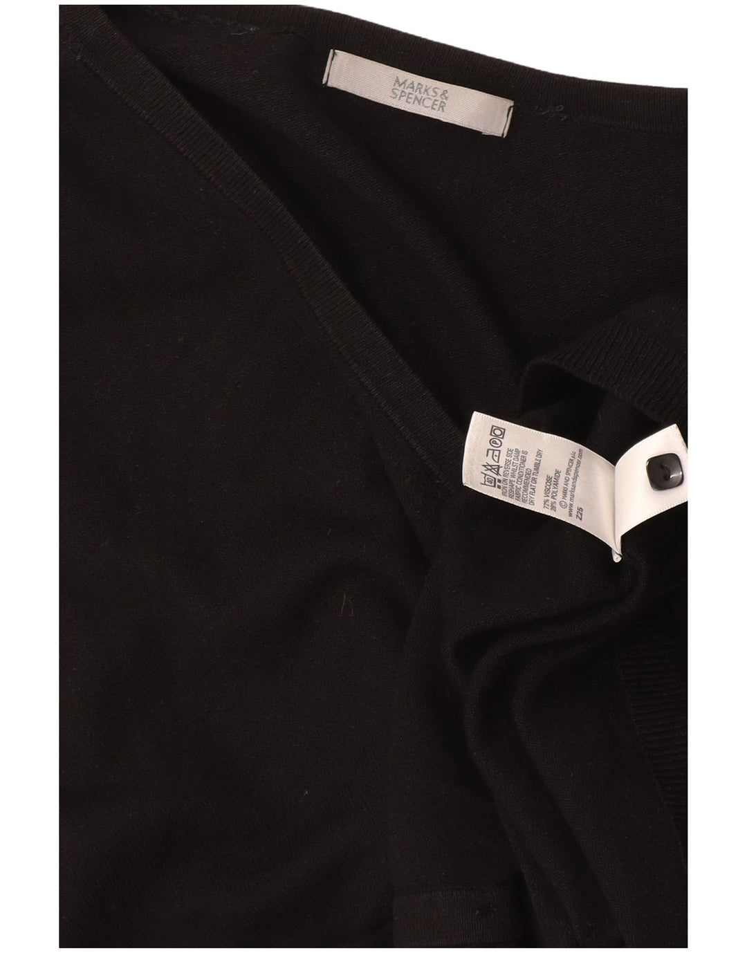 Marks & Spencer ženski kardigan pulover UK 14 Srednja crna viskoza