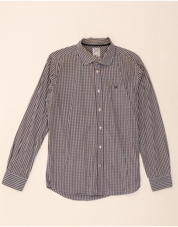 Crew Clothing Muška krojena košulja, veliki smeđi pamuk od ginghama