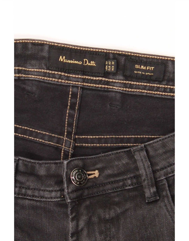 Massimo Dutti Muške uske traperice EU 42 Large W32 L30 Sivi pamuk