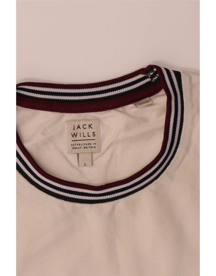 Jack Wills Muška majica kratkih rukava Veliki bijeli pamuk