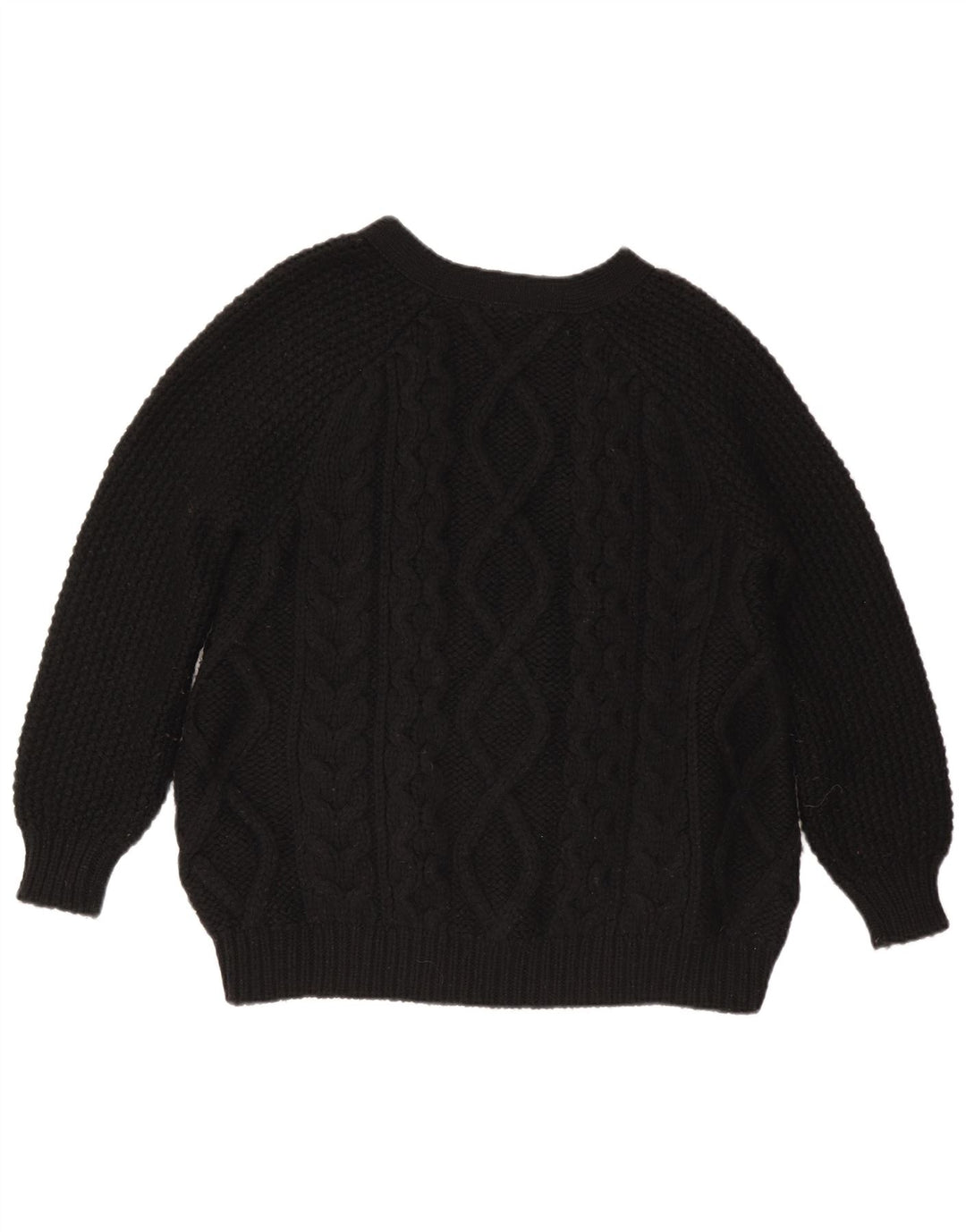 Stefanel ženski kardigan džemper UK 14 srednje crne vune