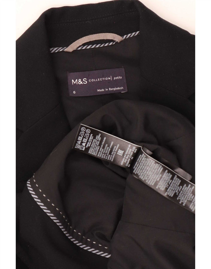 Marks & Spencer ženski sako sa 2 gumba UK 6 XS crni poliester