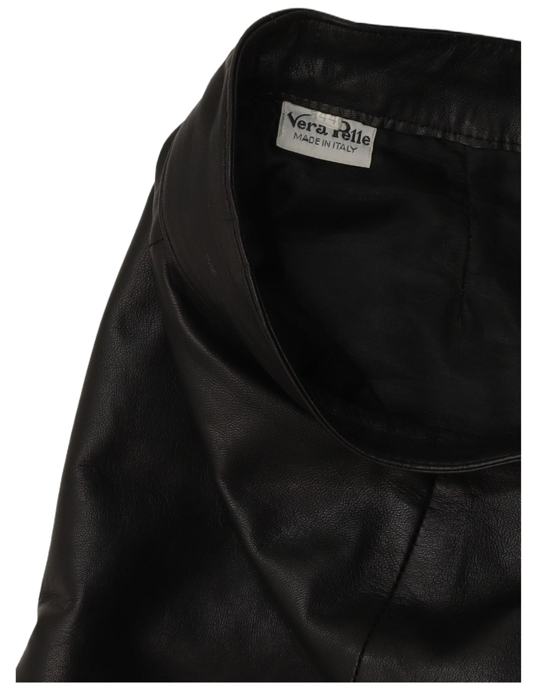 VINTAGE ženska kožna suknja IT 44 srednje W28 crna koža