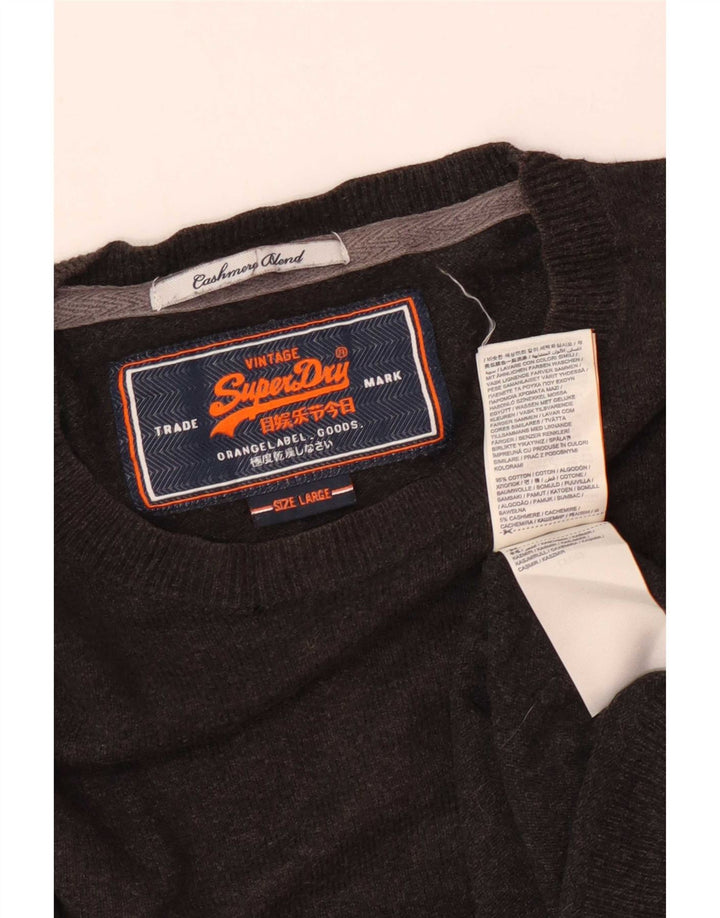 Superdry muški džemper s okruglim izrezom, veliki smeđi pamuk