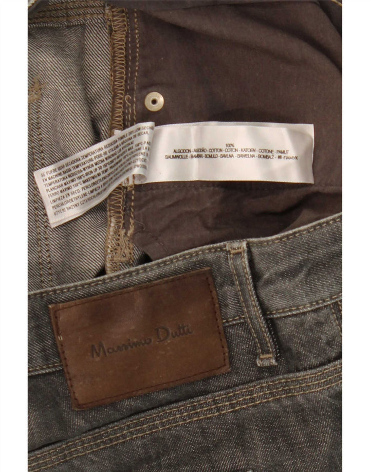 Massimo Dutti muške ravne traperice EU 44 velike W34 L29 sivi pamuk