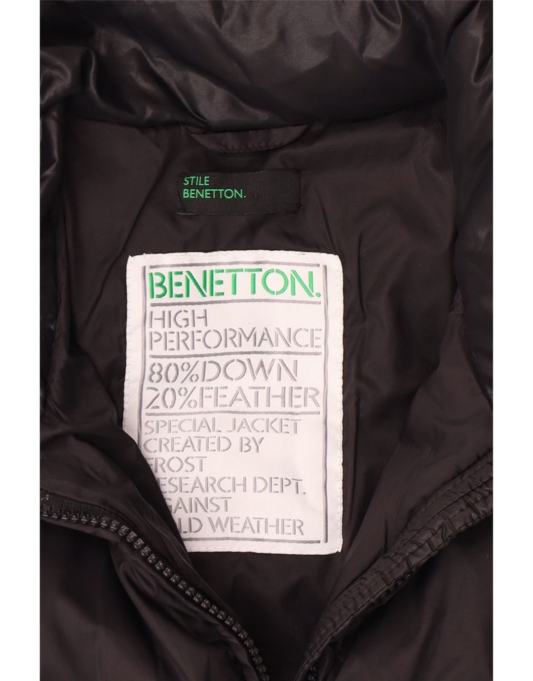 Benetton ženska podstavljena jakna UK 6 XS crna