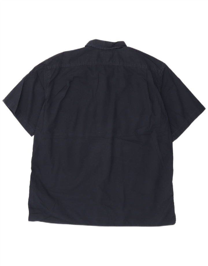 EDDIE BAUER Muška klasična krojna košulja kratkih rukava XL tamnoplavi pamuk