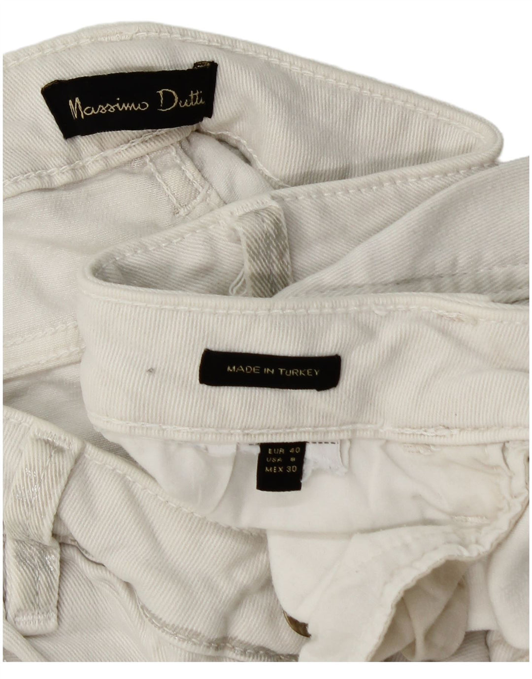 MASSIMO DUTTI Mens Cropped Jeans EU 40 Medium W30 L26 White
