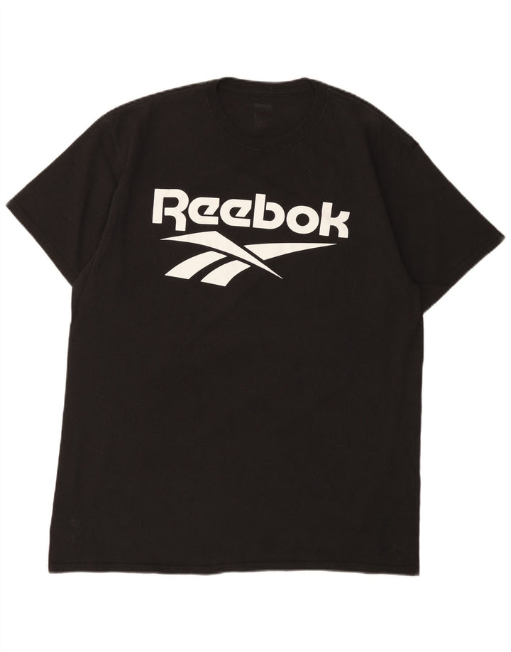 Reebok muška velika crna majica s grafičkim motivima