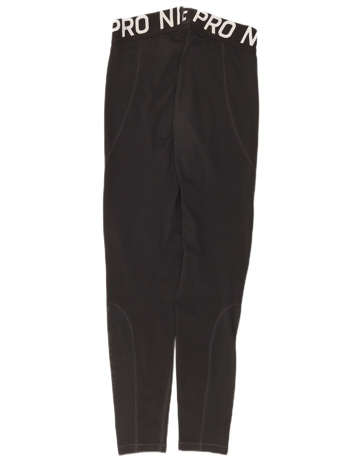 Nike Ženske Dri Fit Graphic Leggings UK 16 Veliki crni poliester