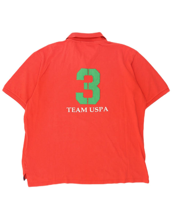 U.S. Polo Assn. Muška grafička polo majica 2XL, crveni pamuk
