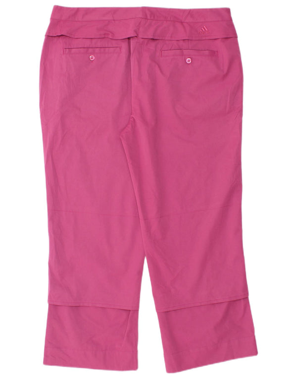 Adidas ženske Climacool ravne skraćene hlače UK 14 Large W34 L23 Pink