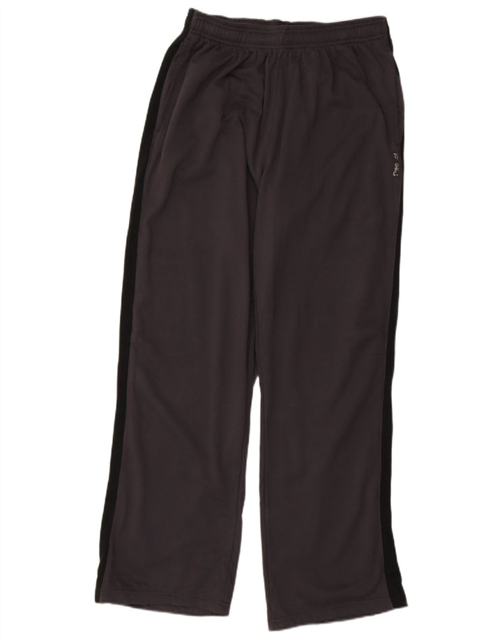 REEBOK Mens Tracksuit Trousers Large  Grey Colourblock Polyester