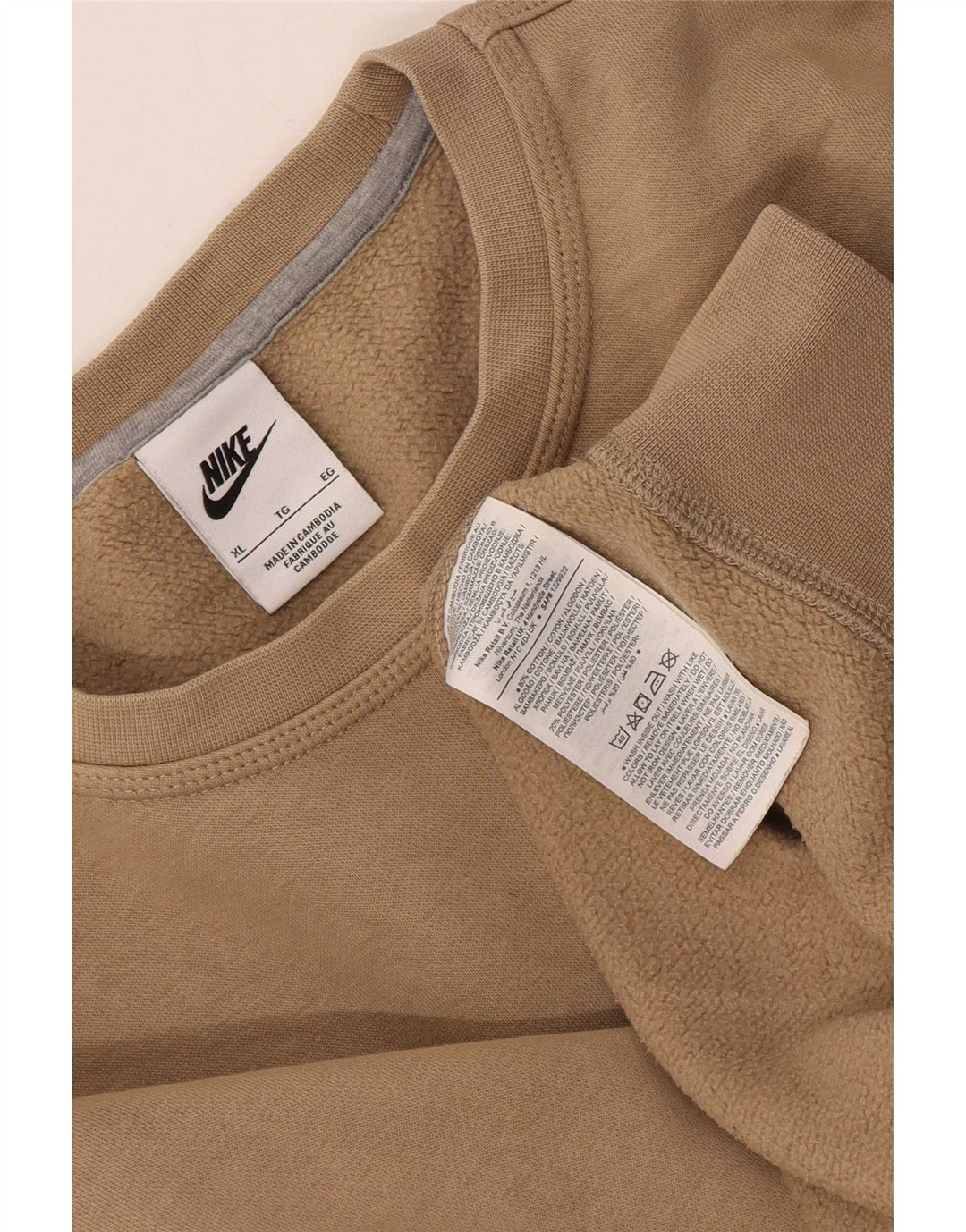 Nike muška trenirka Regular Fit XL bež pamuk