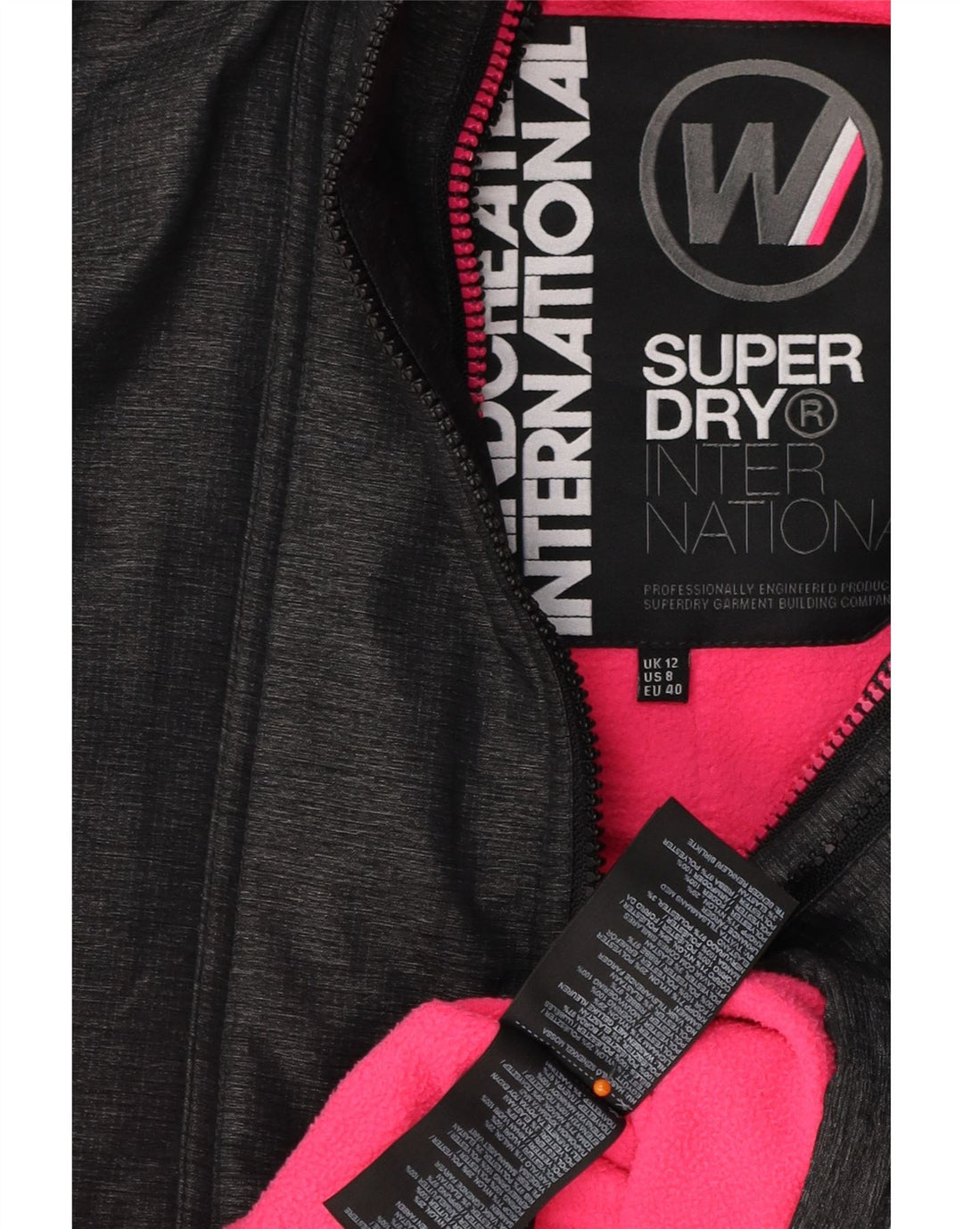 SUPERDRY ženska jakna s grafičkom vjetrovkom UK 12 srednje siva