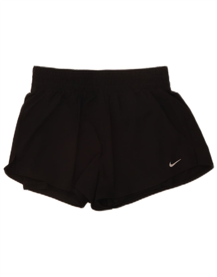 Nike ženske kratke sportske hlače Dri Fit UK 12 srednje crne boje od poliestera