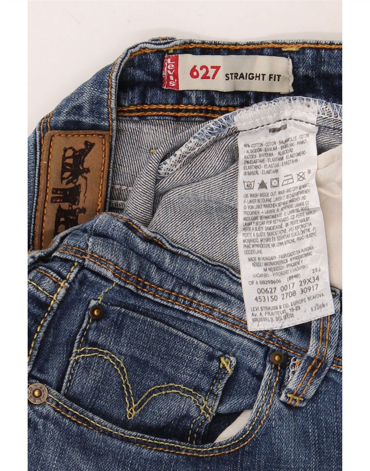 LEVI'S Ženske 627 Bootcut traperice W29 L34 Plavi pamuk