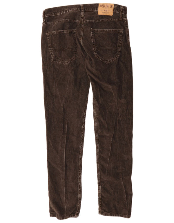 Hollister muške klasične sužene hlače od samta W31 L32 smeđi pamuk