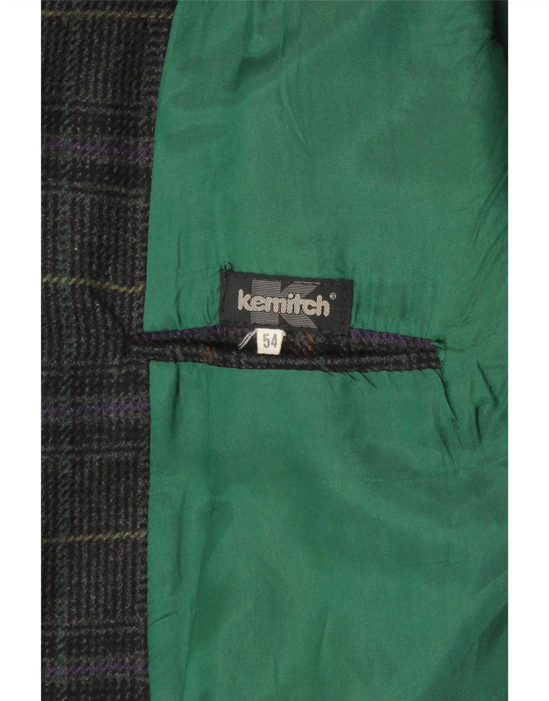 VINTAGE muška jakna sa 2 gumba IT 54 2XL siva karirana vuna