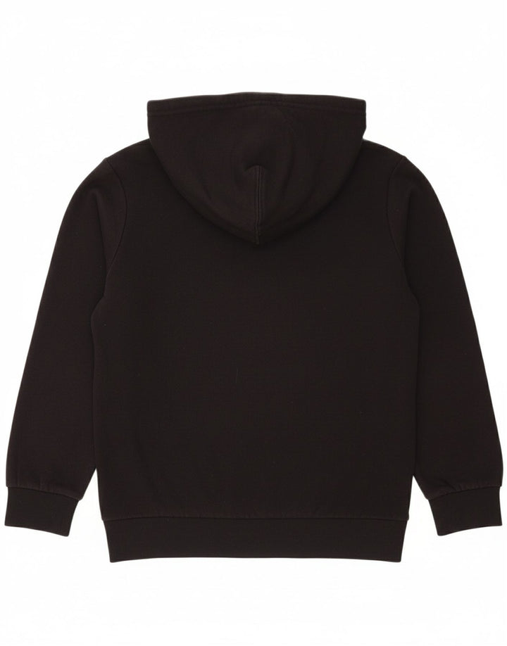 CHAMPION Boys Graphic Hoodie Jumper 9-10 Years Medium  Black