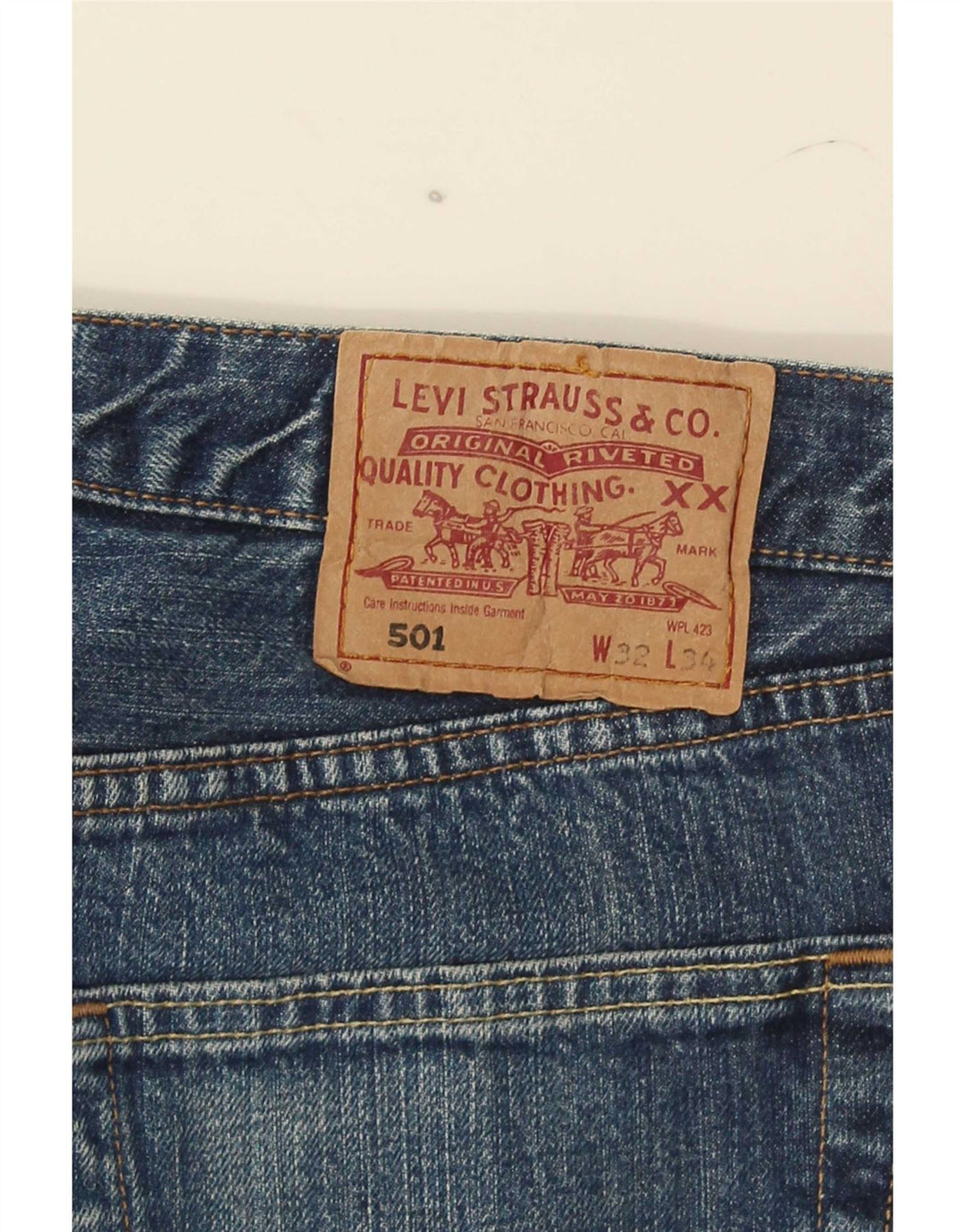 Levi's muške 501 ravne traperice W32 L34 plave
