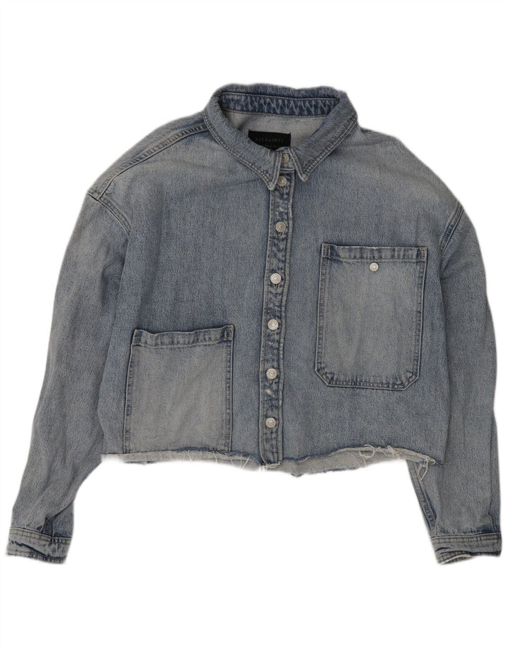 Svi sveti Ženska prevelika traper jakna UK 10 Mali plavi pamuk