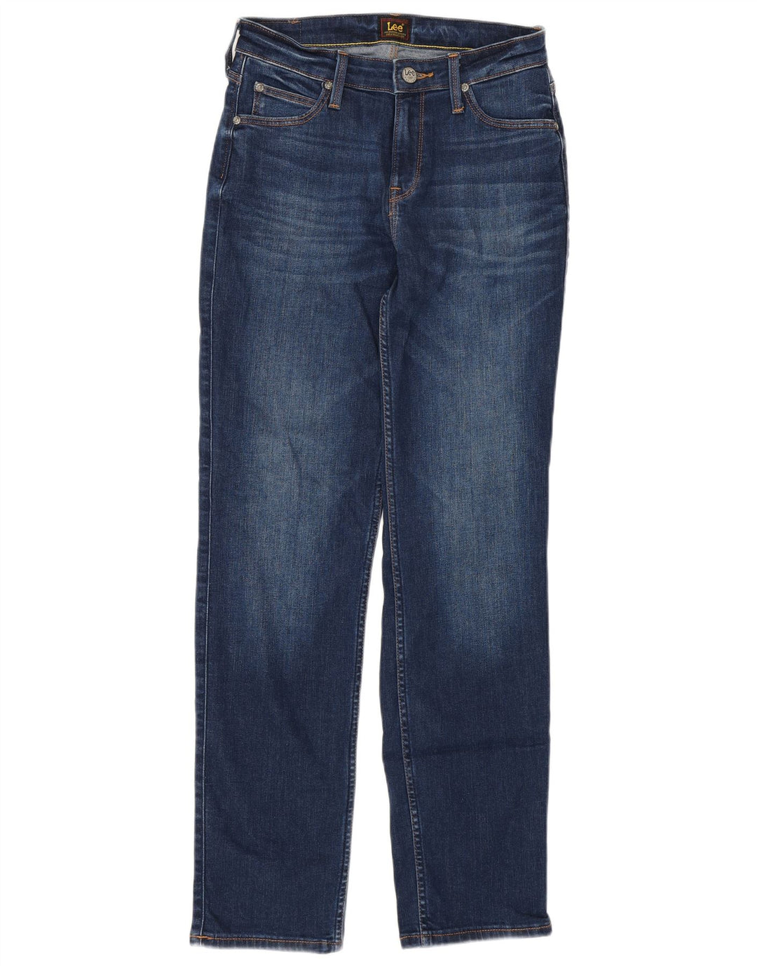 LEE Womens Marion Straight Jeans W28 L31 Blue Cotton