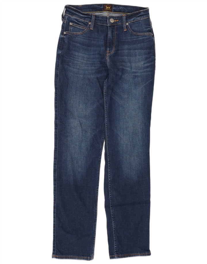 LEE Womens Marion Straight Jeans W28 L31 Blue Cotton