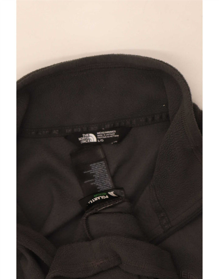 The North Face muški džemper od flisa s patentnim izrezom, veliki sivi poliester
