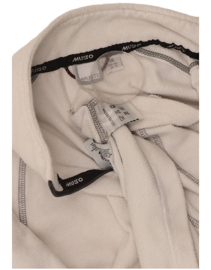 Musto ženski flis džemper s patentnim izrezom UK 14 Veliki bijeli poliester