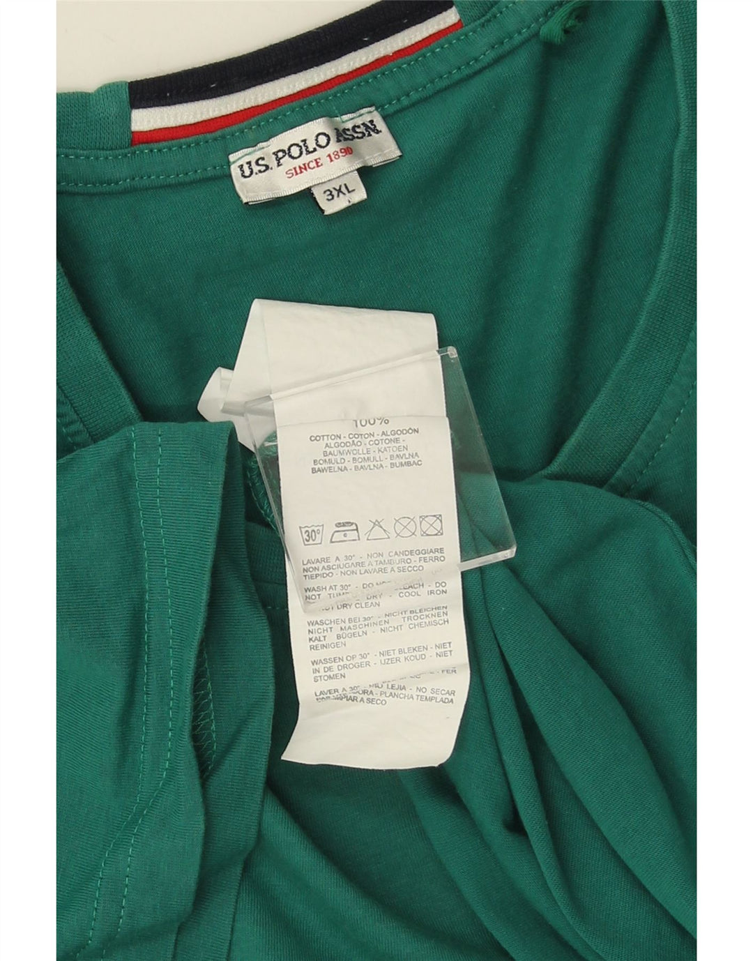 US POLO ASSN. Muška majica kratkih rukava 3XL zeleni pamuk