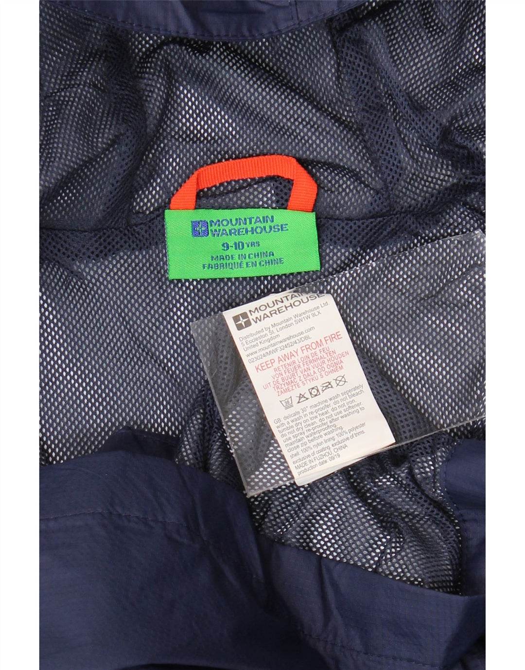 MOUNTAIN WAREHOUSE Kišna jakna s kapuljačom za dječake 9-10 godina tamnoplava najlonska