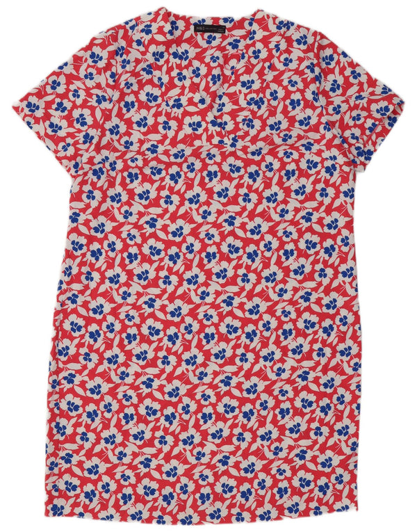 Marks & Spencer ženska povremena haljina UK 16 Veliki crveni cvjetni poliester