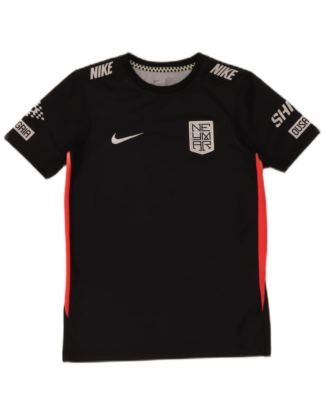 NIKE Boys Mercurial Graphic T-Shirt T-Shirt Top 10-11 Years Medium Black Poliester