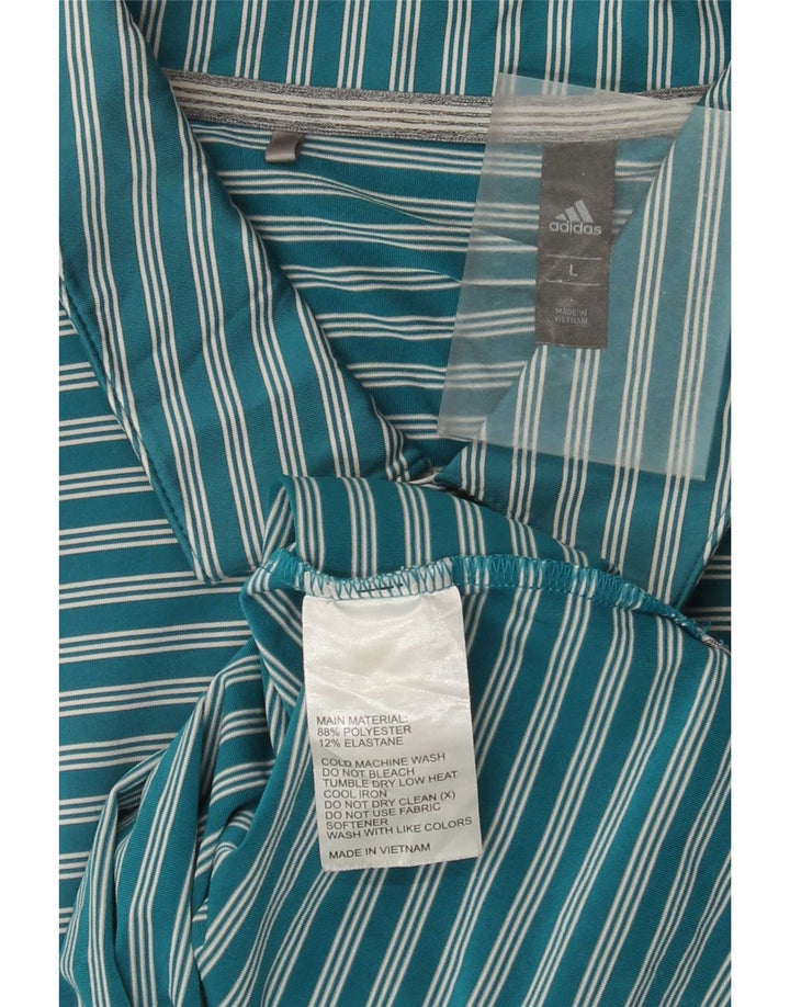 Adidas muška polo majica s velikim plavim prugama od poliestera