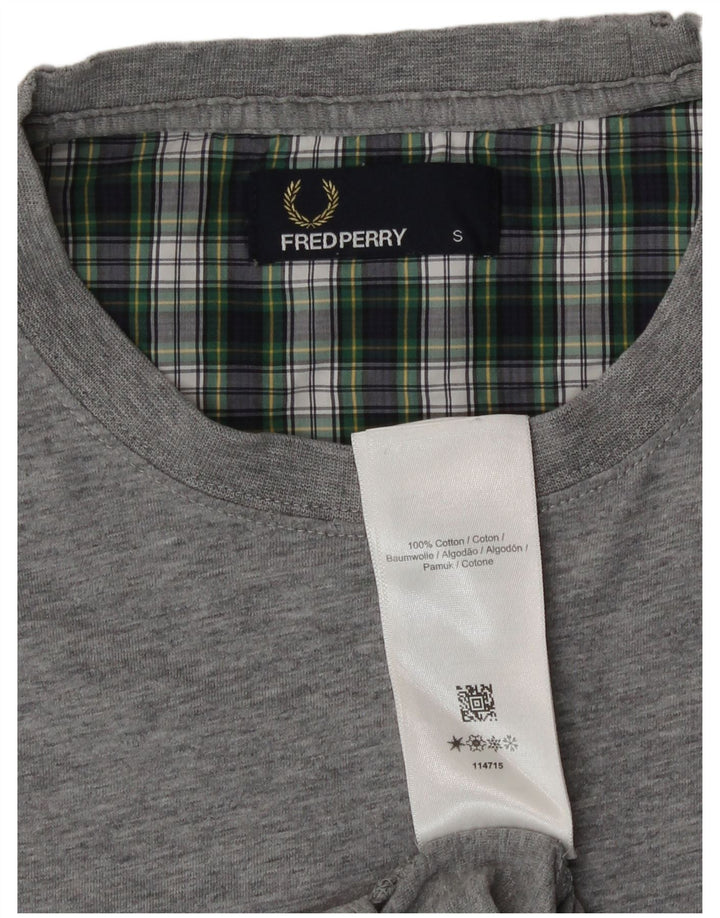 Fred Perry muška majica kratkih rukava, mali sivi pamuk