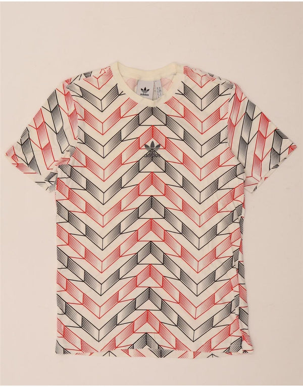 Adidas muška grafička majica kratkih rukava XS bijeli geometrijski pamuk