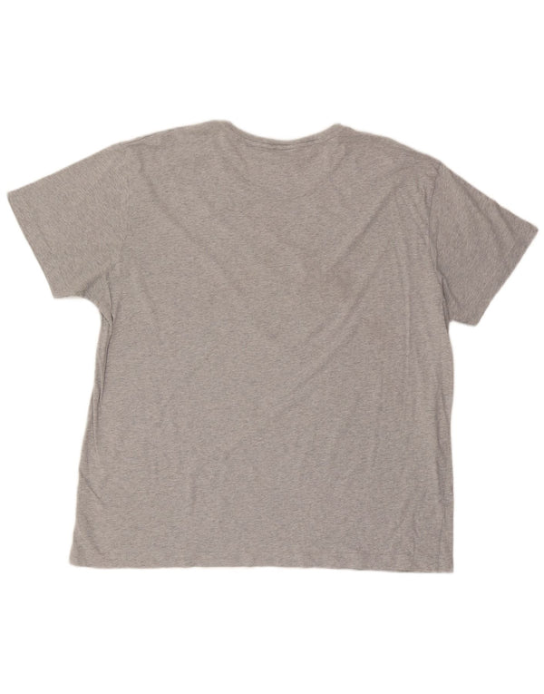 Gant muška majica kratkih rukava s grafičkim motivima 4XL, sivi flekasti pamuk